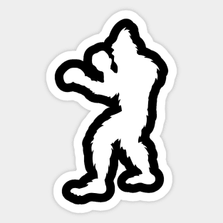 Boxing Gloves Bigfoot Sticker